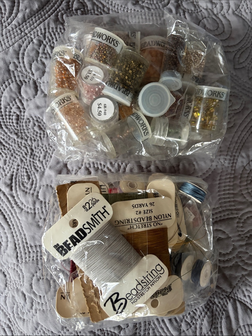 Beadworks & Beadsmith Jewelry Beading Mix - Gold, Silver, Cream